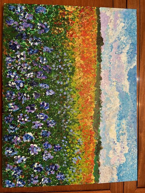 A field of Texas spring flowers
